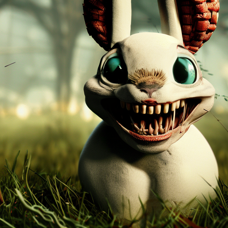 01954-3844402699-a white bunny rabbit sitting next to a wicker basket of easter eggs, by _HorrorByDave_,.png